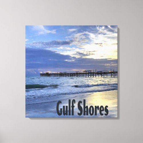 Gulf Shores Alabama Beach Sunrise Pier Canvas Print