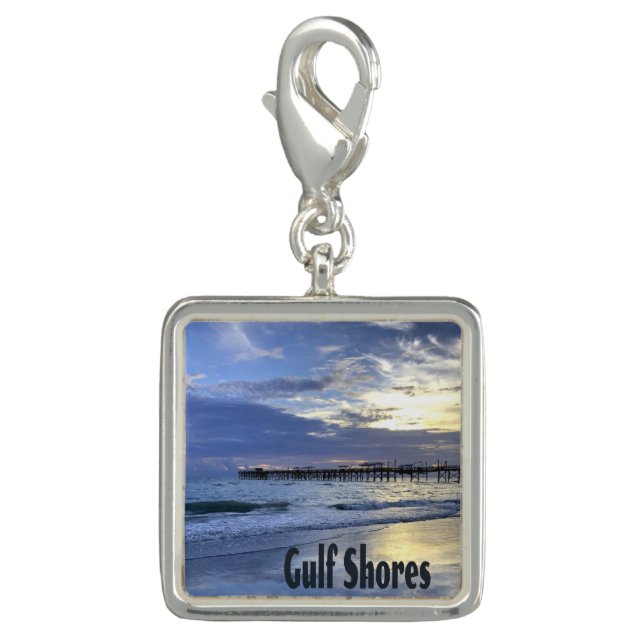 Gulf Shores Alabama Beach Sunrise Pier Charm (Front)