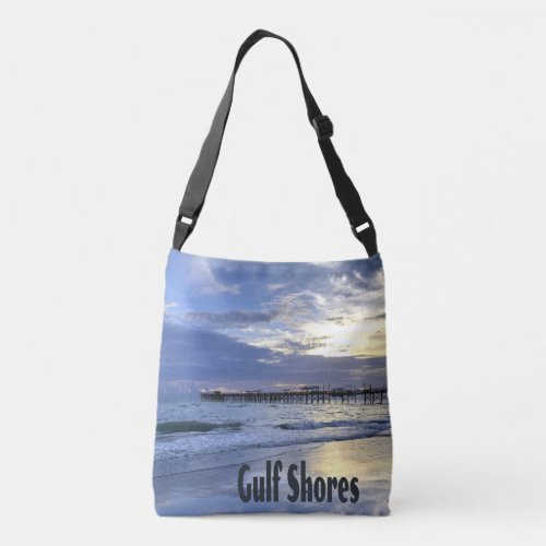 Gulf Shores Alabama Beach Sunrise Pier Crossbody Bag
