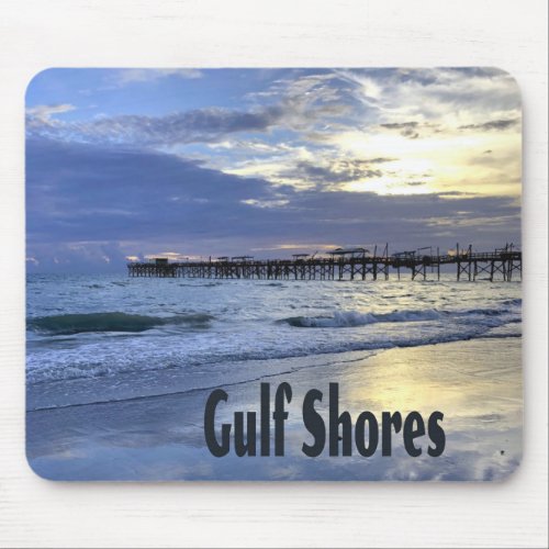 Gulf Shores Alabama Beach Sunrise Pier Mouse Pad