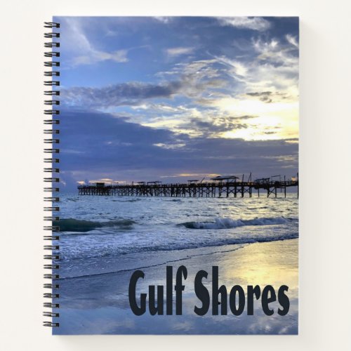 Gulf Shores Alabama Beach Sunrise Pier Notebook