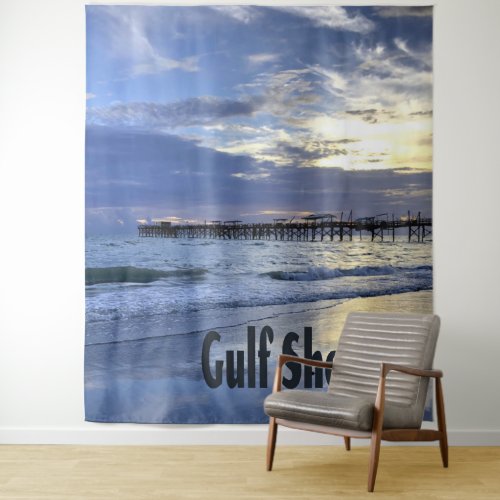 Gulf Shores Alabama Beach Sunrise Pier Tapestry