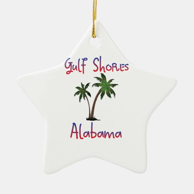 Gulf Shores Alabama Ceramic Ornament (Front)