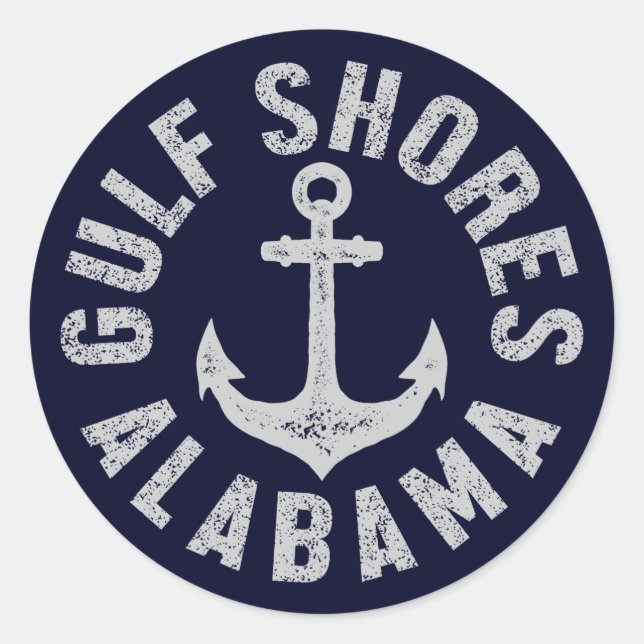 Gulf Shores,Alabama Classic Round Sticker (Front)