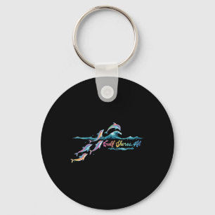 Gulf Shores Alabama Colorful Dolphin Lover Beach G Keychain