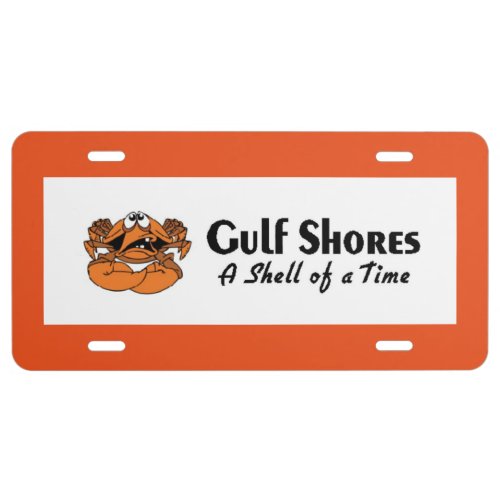 Gulf Shores Alabama Crab License Plate