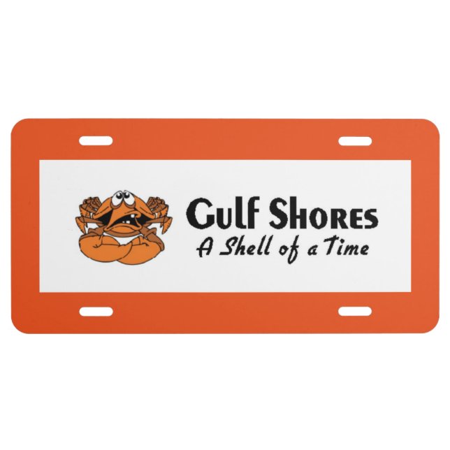 Gulf Shores Alabama Crab License Plate (Front)