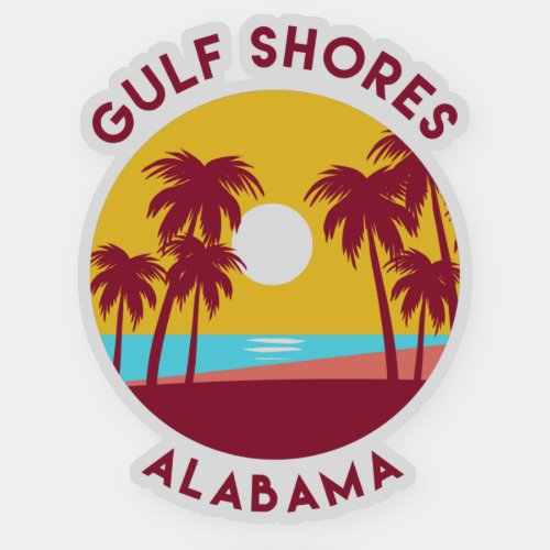 Gulf Shores Alabama Landscape Sticker