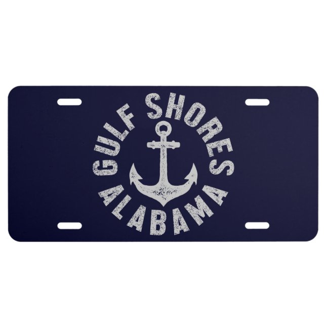 Gulf Shores,Alabama License Plate (Front)