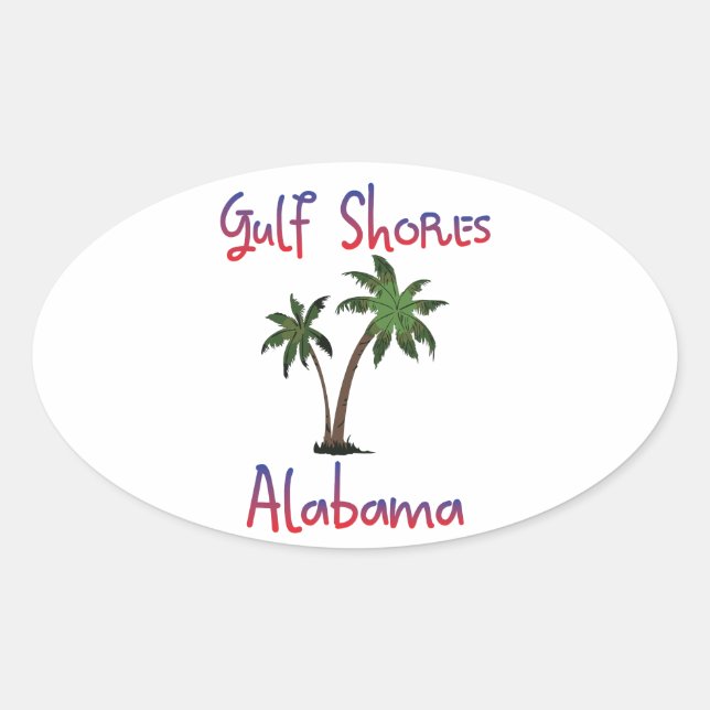 Gulf Shores Alabama Oval Sticker (Front)