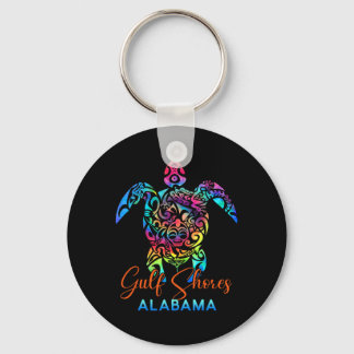 Gulf Shores Alabama Sea Turtle Family Vacation Sum Keychain