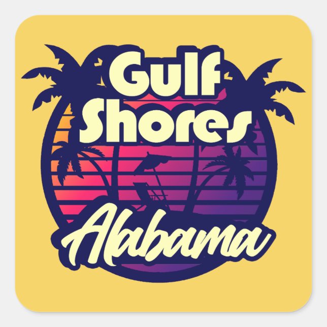 Gulf Shores Alabama Square Sticker (Front)