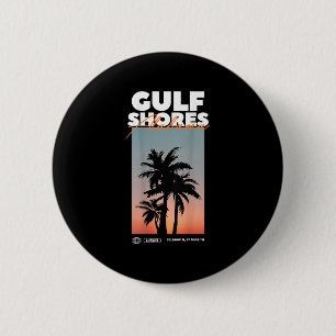 Gulf Shores - Alabama Summer Palm Vacation Usa Button