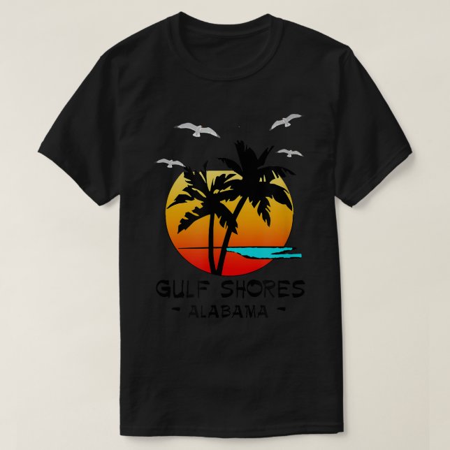 GULF SHORES ALABAMA TROPICAL DESTINATION BEACH  T-Shirt (Design Front)