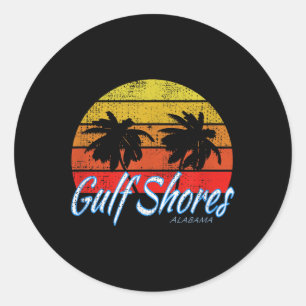 Gulf Shores, Alabama Usa - Gulf Of Mexico  Classic Round Sticker