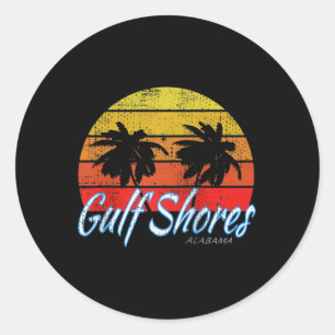 Gulf Shores, Alabama Usa - Gulf Of Mexico Raglan B Classic Round Sticker