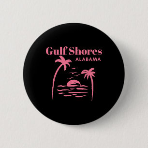 Gulf Shores Alabama Vacation Girls Button