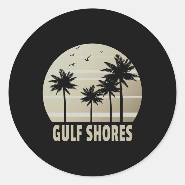 Gulf Shores Alabama Vacation Souvenir  Classic Round Sticker (Front)