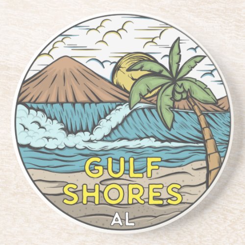 Gulf Shores Alabama Vintage Coaster