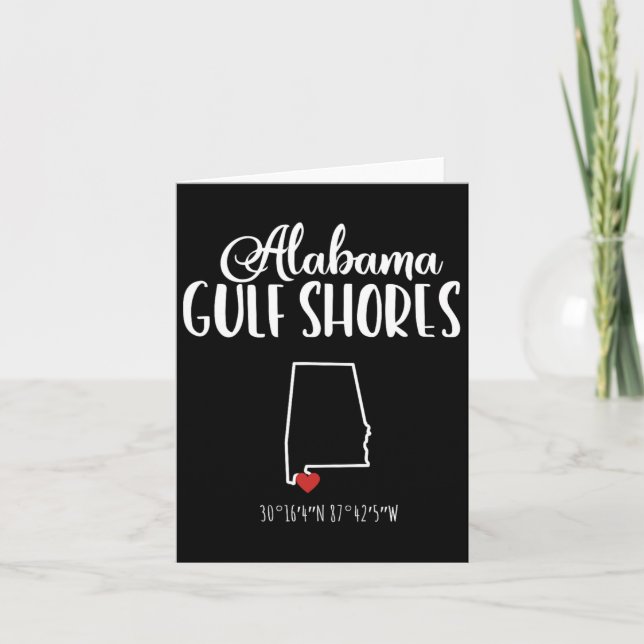 Gulf Shores Alabyma Vacation Destination  Card (Front)