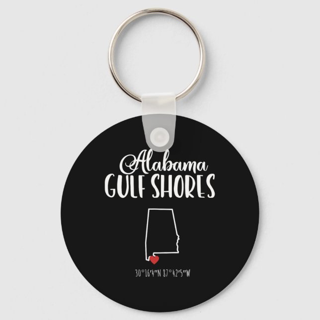Gulf Shores Alabyma Vacation Destination  Keychain (Front)