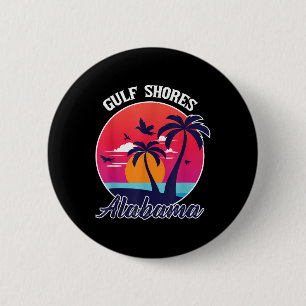 Gulf Shores Beach Alabama Family Vacation Souvenir Button