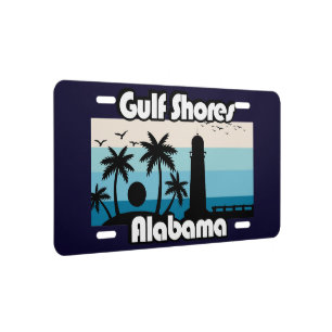 Gulf Shores Beach Alabama License Plate