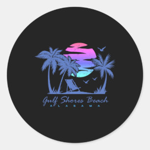 Gulf Shores Beach Alabama Spring Break Vacation Tr Classic Round Sticker