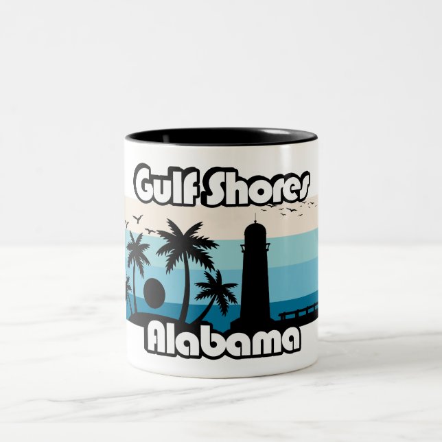 Gulf Shores Beach Alabama Two-Tone Coffee Mug (Center)