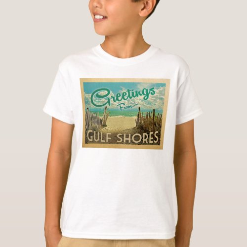 Gulf Shores Beach Vintage Travel T_Shirt