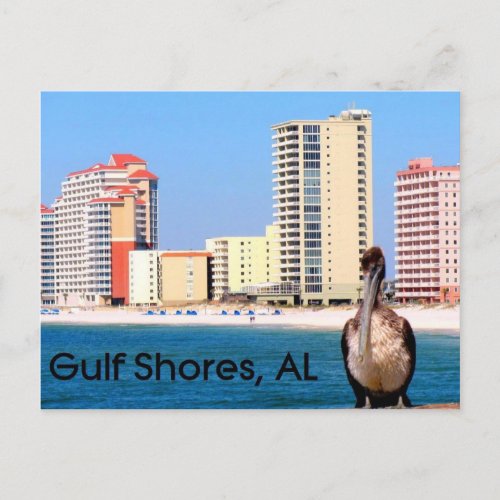 GULF SHORES Pelican Pier Postcard