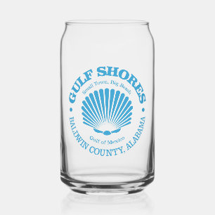 Gulf Shores (seashell) Can Glass