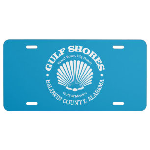 Gulf Shores (seashell) License Plate