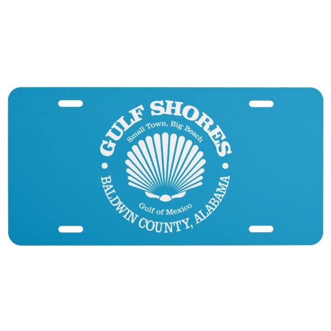 Gulf Shores (seashell) License Plate (Front)