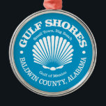 Gulf Shores (seashell) Metal Ornament<br><div class="desc">Gulf Shores,  Alabama.</div>