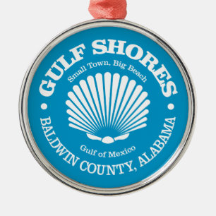 Gulf Shores (seashell) Metal Ornament