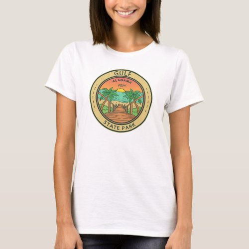Gulf State Park Alabama Circle Badge T_Shirt