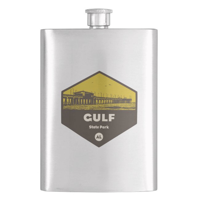 Gulf State Park, Alabama Flask (Front)