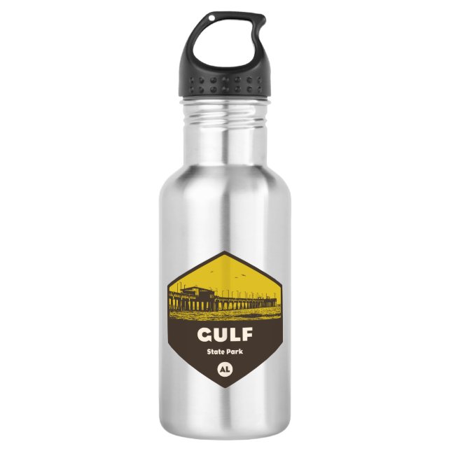 Gulf State Park, Alabama Stainless Steel Water Bottle (Front)