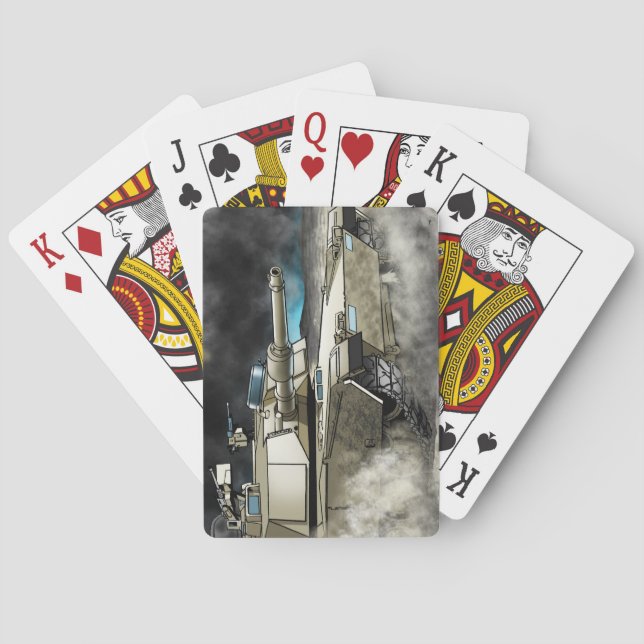 Gulf War Journal M1 tank playing cards (Back)