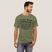 Gulf War Veteran Oath Greent-shirt T-shirt 