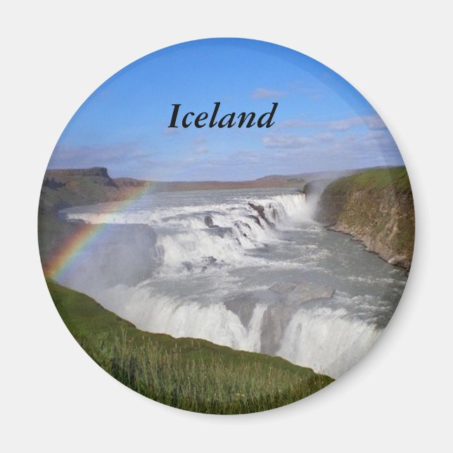 Gulfoss Falls, Iceland Magnet (Front)