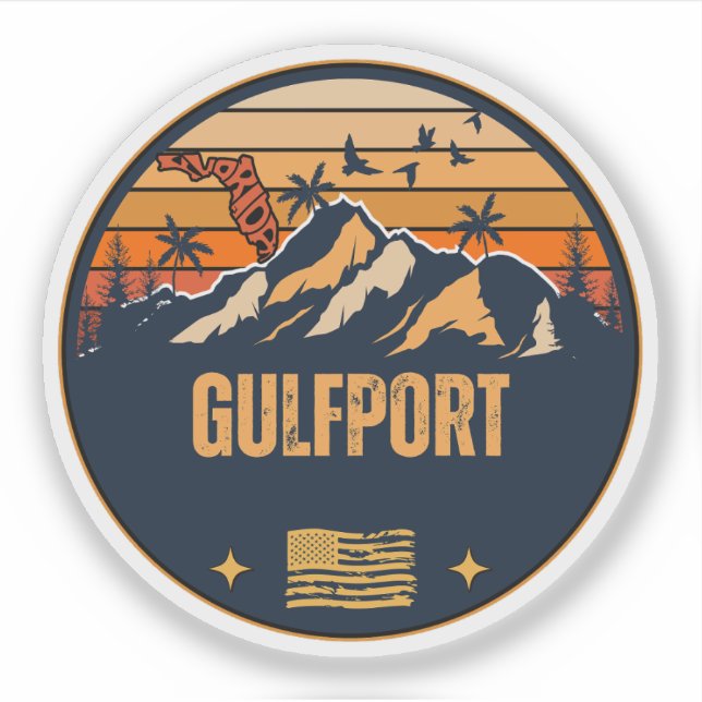 Gulfport, Florida  Sticker (Front)