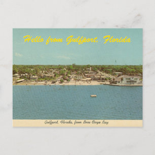 Gulfport Florida vintage photo from the bay Postcard