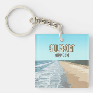 Gulfport Mississippi Beach Keychain