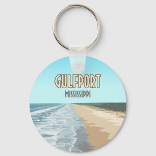 Gulfport Mississippi Beach Keychain