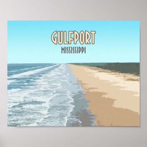 Gulfport Mississippi Beach Poster