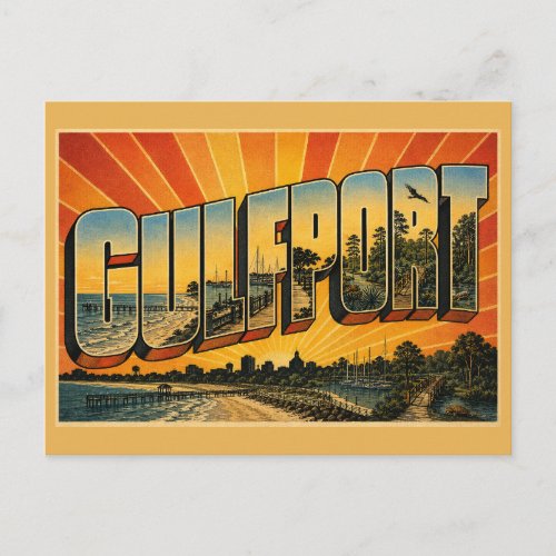 Gulfport Mississippi White Sand Beach Nature Trail Postcard