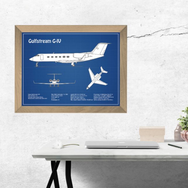 Gulfstream G-IV - Airplane Blueprint Plans ABD Photo Print (Creator Uploaded)