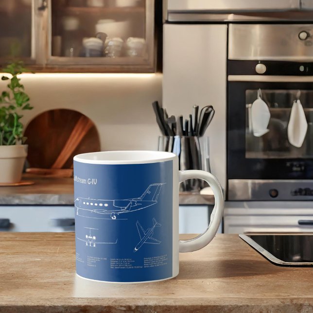 Gulfstream G-IV - Airplane Blueprint Plans AD Coffee Mug (Creator Uploaded)